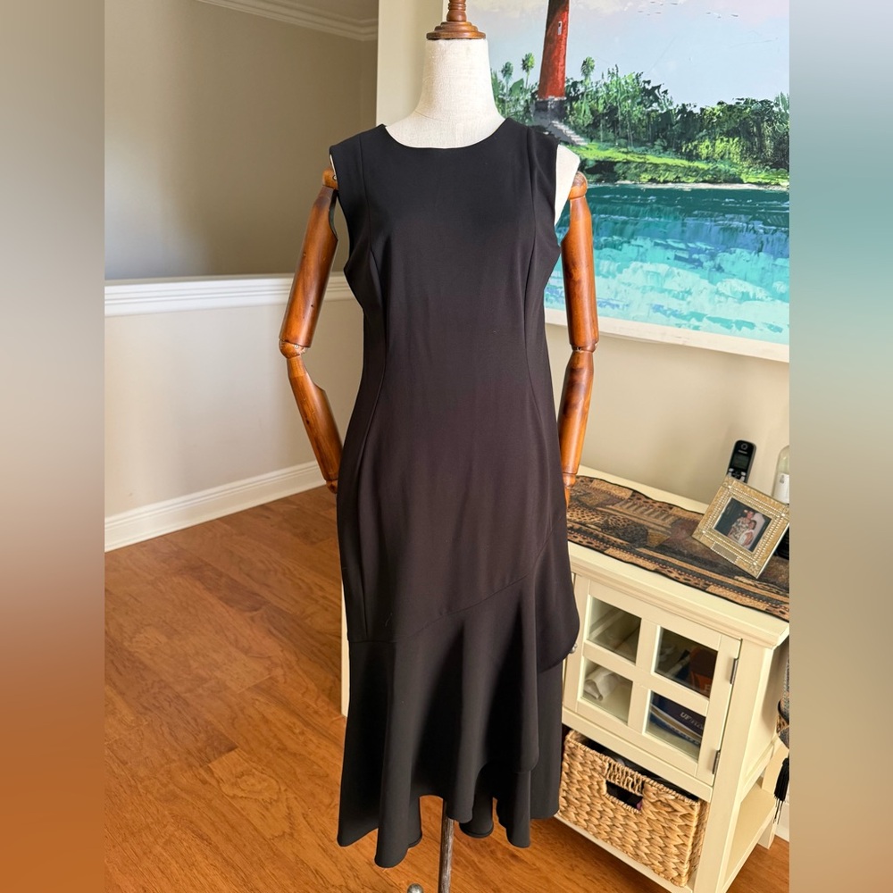 Calvin Klein Black Asymmetrical Dress